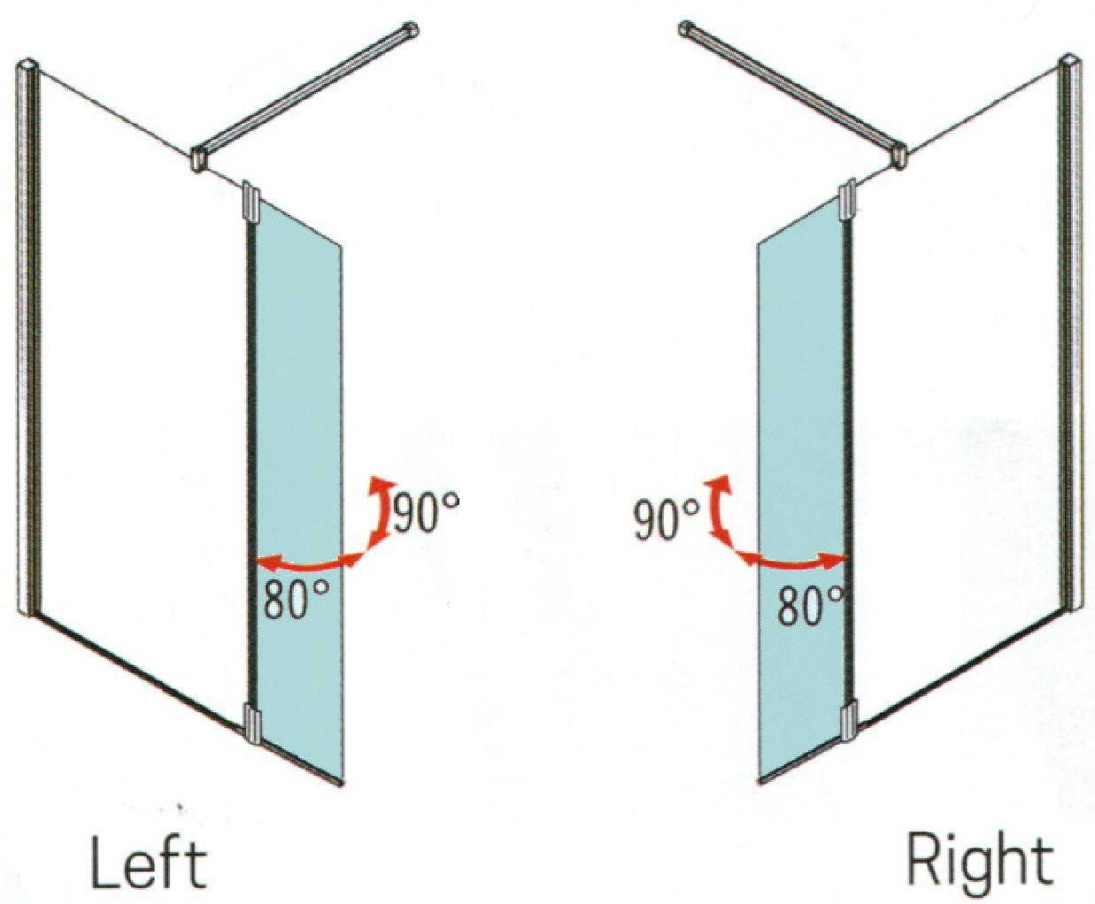 Novellini Kuadra HFA flipper panel for the KUADRA H walk in shower